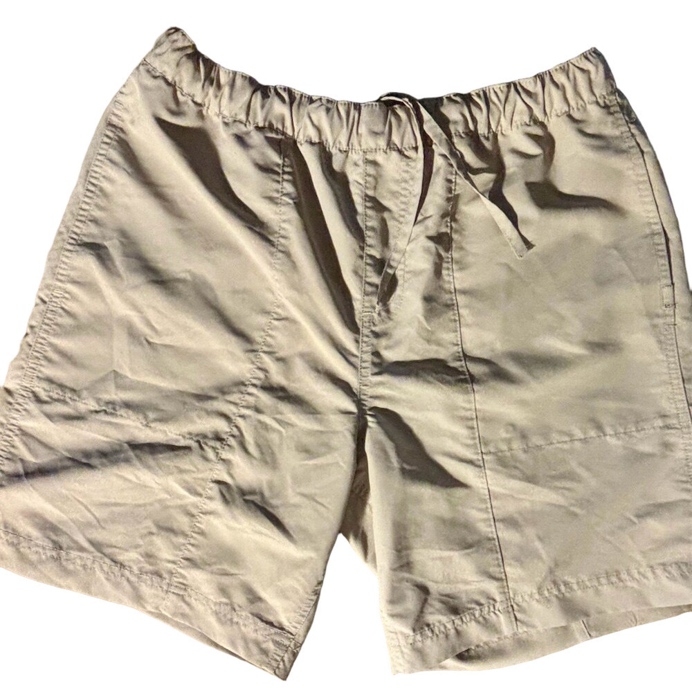 Quiksilver Mens Swim Surf Shorts Gray Quick Dry Elastic Drawstring Size L